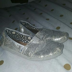 Tom's Glitter Slip On's